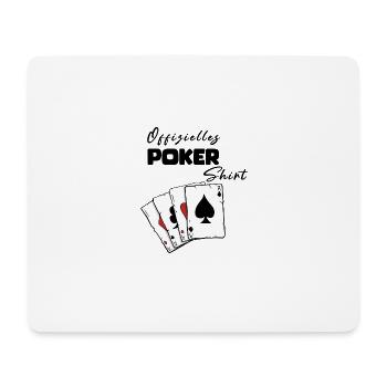 Chemise officielle de poker - Tapis de souris (format paysage) - blanc - Devant