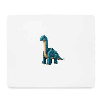 Pixel Brontosaurus - Mousepad (Querformat) - Weiß - Vorne