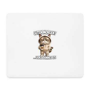 Lustiges Morgenmuffel Design mit Kaffee - Mousepad (Querformat) - Weiß - Vorne