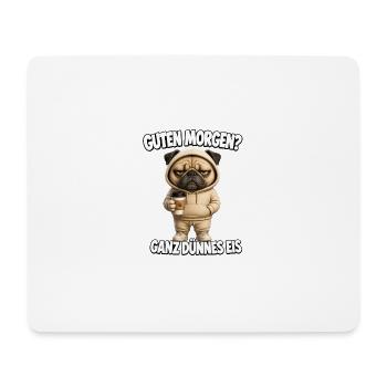 Lustiges Morgenmuffel Design mit Kaffee - Mousepad (Querformat) - Weiß - Vorne