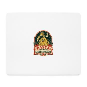Pasta ist meine Liebessprache - Mousepad (Querformat) - Weiß - Vorne