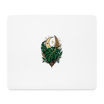 Monstera Moon – Mystisches Botanical Design - Mousepad (Querformat) - Weiß - Vorne
