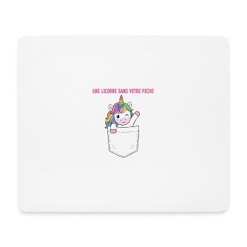 Une licorne dans votre poche - Tapis de souris (format paysage) - blanc - Devant