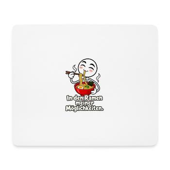 Ramen-Wortspiel – Strichmännchen - Mousepad (Querformat) - Weiß - Vorne