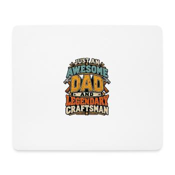 Awesome Dad Legendary Craftsman - Mousepad (Querformat) - Weiß - Vorne