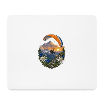 Gipfelflug im Blumenkreis - Mousepad (Querformat) - Weiß - Vorne