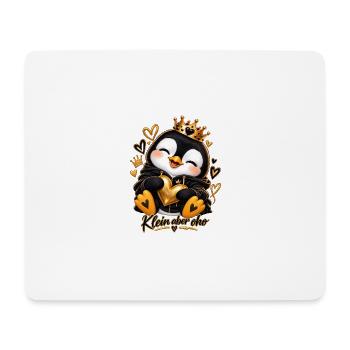 Kleiner Königspinguin Herzenglanz - Mousepad (Querformat) - Weiß - Vorne