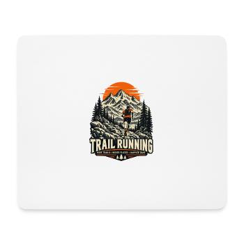 Trailrunning – Berge und Wege - Mousepad (Querformat) - Weiß - Vorne