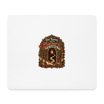 Die Kunst, sich in Büchern zu verlieren - Mousepad (Querformat) - Weiß - Vorne
