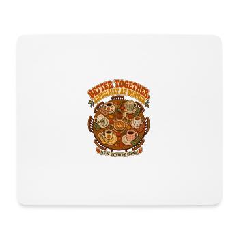 Zusammen schmeckt's am besten - Mousepad (Querformat) - Weiß - Vorne
