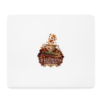 In Geschichten versunken - Mousepad (Querformat) - Weiß - Vorne