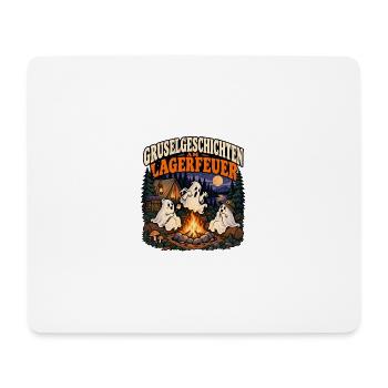 Gruselgeschichten am Lagerfeuer - Mousepad (Querformat) - Weiß - Vorne