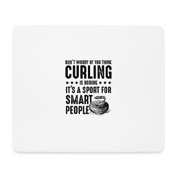Curling Sport - Tapis de souris (format paysage) - blanc - Devant