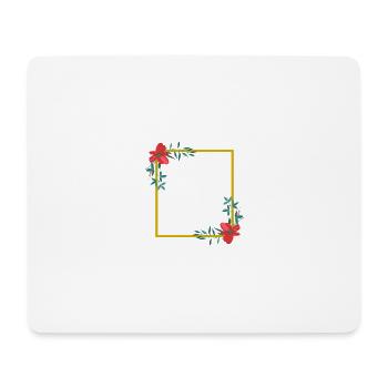 Flower Frame - Mouse Pad (horizontal) - white - Front