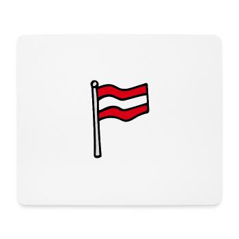 Drapeau de l’Autriche - Tapis de souris (format paysage) - blanc - Devant
