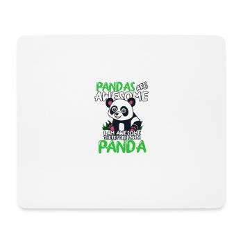 Panda Cute Incredible Lazy Asia Bear I Gift - Mouse Pad (horizontal) - white - Front