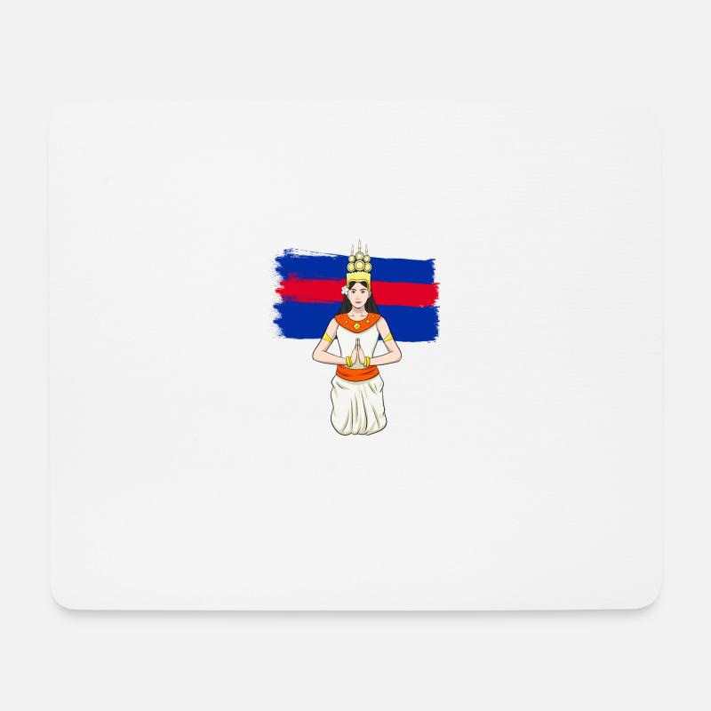 Kambodscha Tradition Tanz Khmer Apsara I Geschenk - Mousepad (Querformat) - Weiß