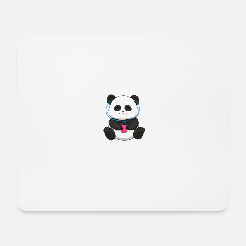 Panda Bear Corée Musique coréenne I Cadeau - Tapis de souris (format paysage) - blanc