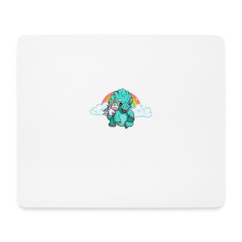 Dinosaur Unicorn Stegosaurus Cloud I Gift - Mouse Pad (horizontal) - white - Front