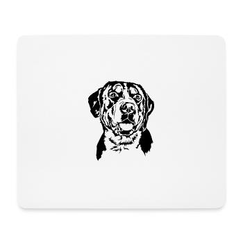 Grosser Schweizer Sennenhund Portrait Wilsigns - Mousepad (Querformat) - Weiß - Vorne