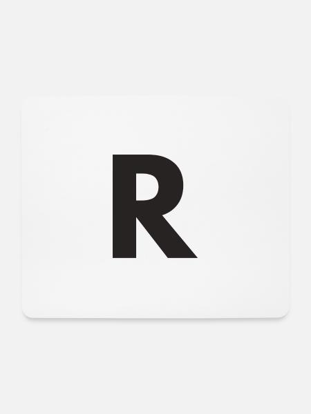 R - Mousepad (Querformat) - Weiß