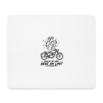Herz am Limit Motorrad - Mousepad (Querformat) - Weiß - Vorne