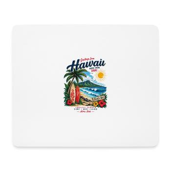 Hawaii Surf & Sunshine Vintage Tee - Mousepad (Querformat) - Weiß - Vorne