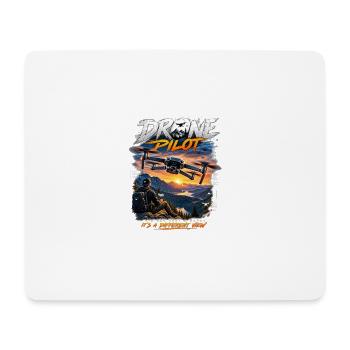 Drohne - Mousepad (Querformat) - Weiß - Vorne