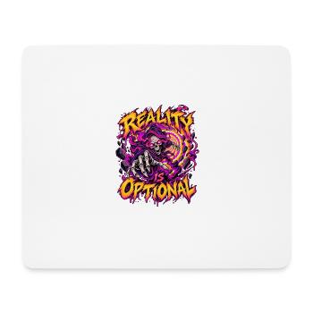 Reality is Optional - Mousepad (Querformat) - Weiß - Vorne
