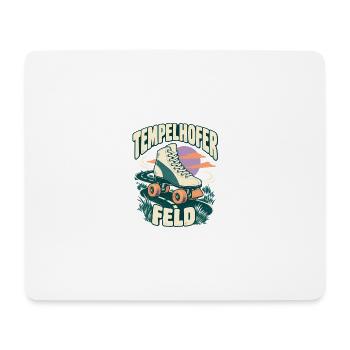 Tempelhofer Feld – Rollschuh im Berliner Retrolook - Mousepad (Querformat) - Weiß - Vorne