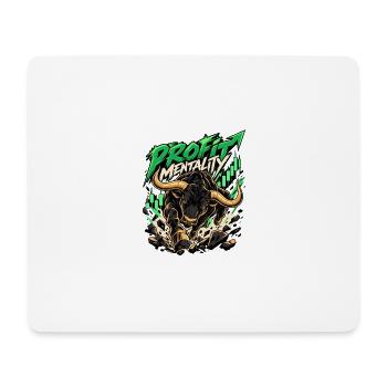 Profit Mindset Stier Grafik - Mousepad (Querformat) - Weiß - Vorne