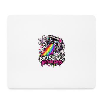 Bad Signals Better Days - Mousepad (Querformat) - Weiß - Vorne