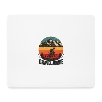 Gravel Junkie Mountain Sunset - Mousepad (Querformat) - Weiß - Vorne