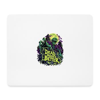 Totstunden Besser Neon Zombie - Mousepad (Querformat) - Weiß - Vorne