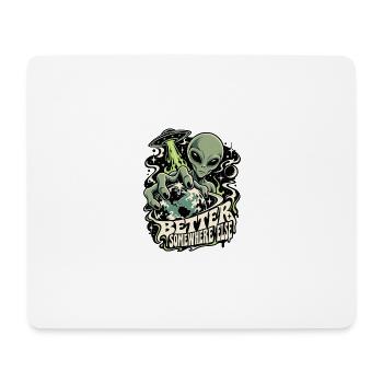 Außerirdischer Planetenkontakt - Mousepad (Querformat) - Weiß - Vorne