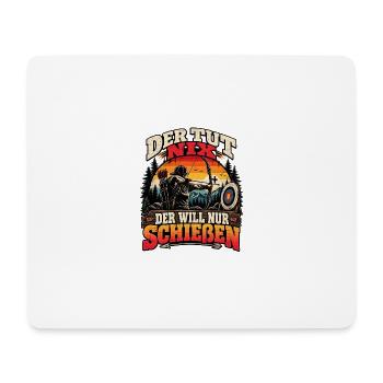 Bogenschießen Der tut nix der will nur schießen - Mousepad (Querformat) - Weiß - Vorne