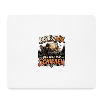 Bogenschießen Der tut nix der will nur schießen - Mousepad (Querformat) - Weiß - Vorne