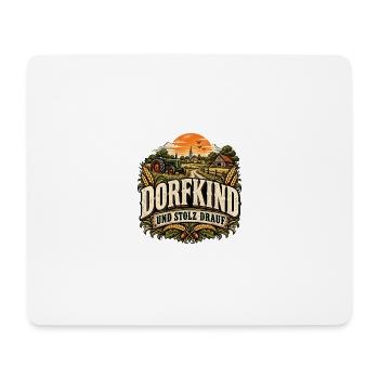 Dorfkind und stolz drauf – Retro Landleben - Mousepad (Querformat) - Weiß - Vorne