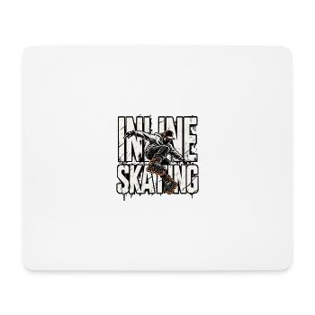 Inline Skating Streetstyle – Inlineskater - Mousepad (Querformat) - Weiß - Vorne