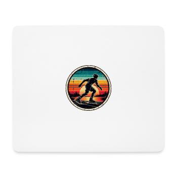 Inline Skating Retro Sunset – Inlineskater - Mousepad (Querformat) - Weiß - Vorne