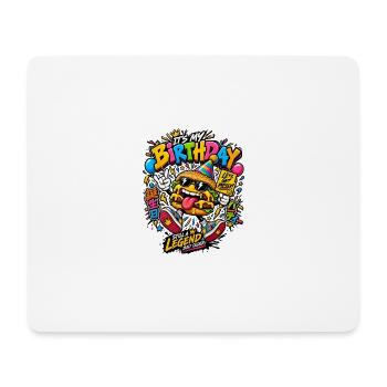 Geburtstagsburger Neon Party - Mousepad (Querformat) - Weiß - Vorne
