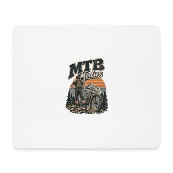 MTB Modus Retro Berglandschaft - Mousepad (Querformat) - Weiß - Vorne