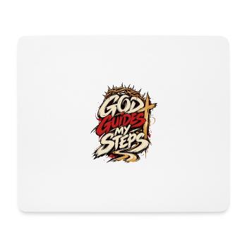 Gott führt meine Schritte - Mousepad (Querformat) - Weiß - Vorne