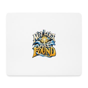 Not Lost Just Found Cross - Mousepad (Querformat) - Weiß - Vorne
