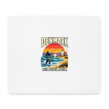 Dänemark Küstenangler Sonnenuntergang - Mousepad (Querformat) - Weiß - Vorne