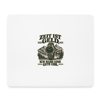 Zeit ist Geld: Gute Uhr Vintage Uhrenfan - Mousepad (Querformat) - Weiß - Vorne