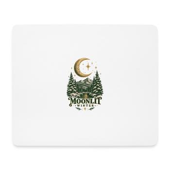 Mondbeschienener Winterwappen - Mousepad (Querformat) - Weiß - Vorne