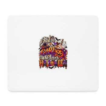 Just a Girl Who Loves Halloween - Mousepad (Querformat) - Weiß - Vorne