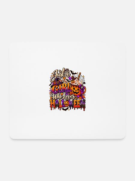 Just a Girl Who Loves Halloween - Mousepad (Querformat) - Weiß