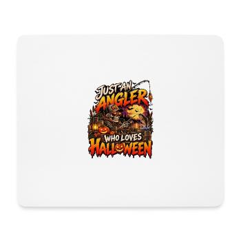 Nur ein Angler der Halloween mag - Mousepad (Querformat) - Weiß - Vorne